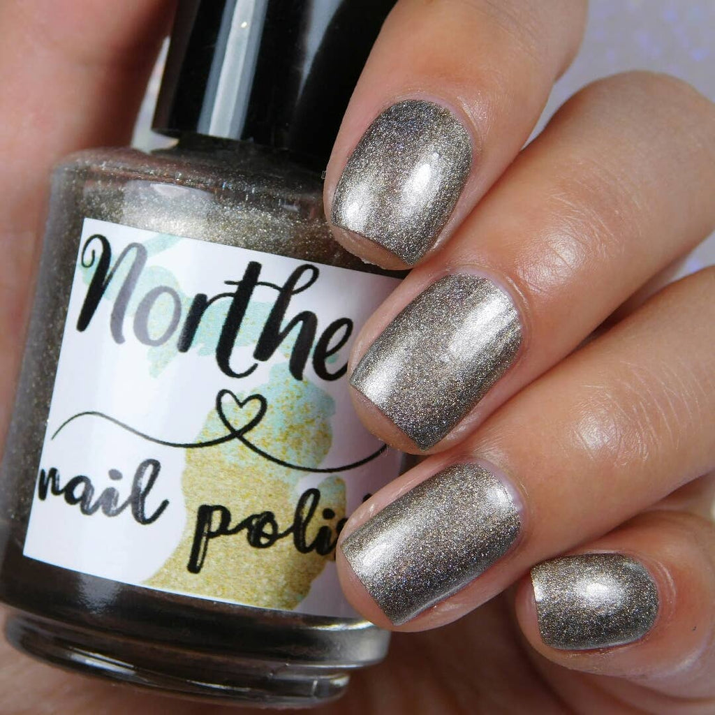 Petoskey Stone ~ Holo Taupe Vegan Nail Polish Eco Michigan