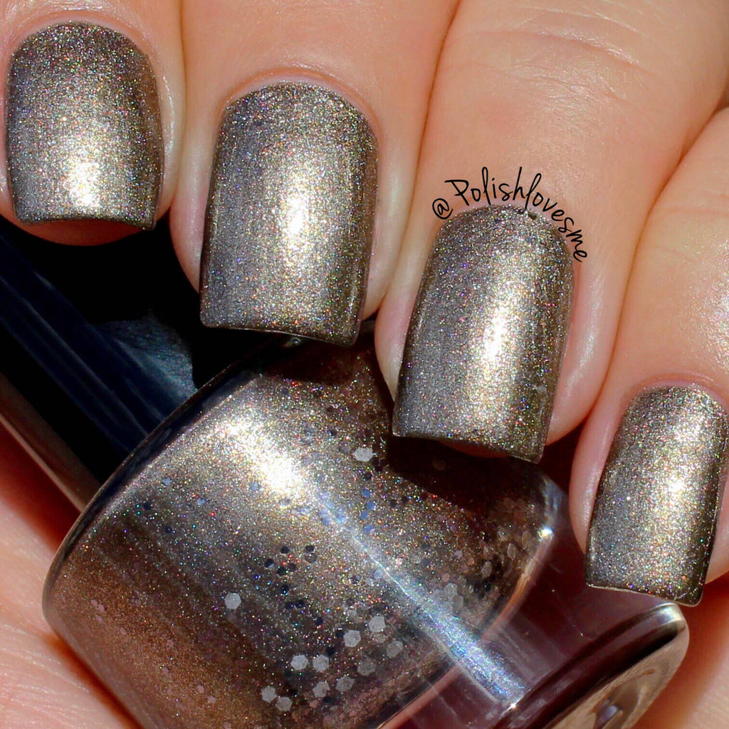 Petoskey Stone ~ Holo Taupe Vegan Nail Polish Eco Michigan