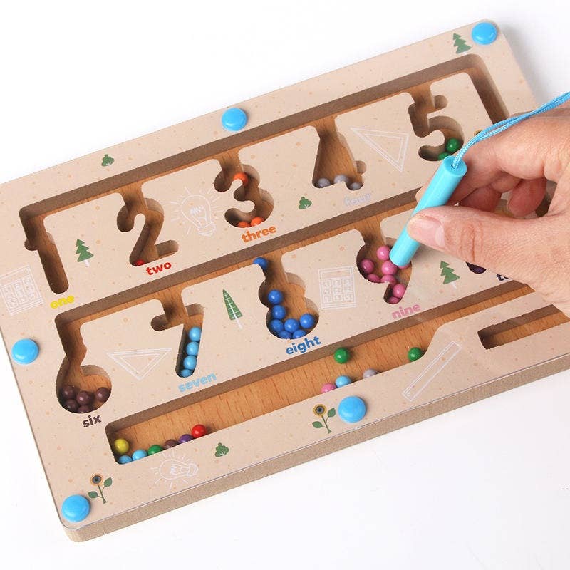 Maze Educational Game Color Number Montessori Education: 1 set