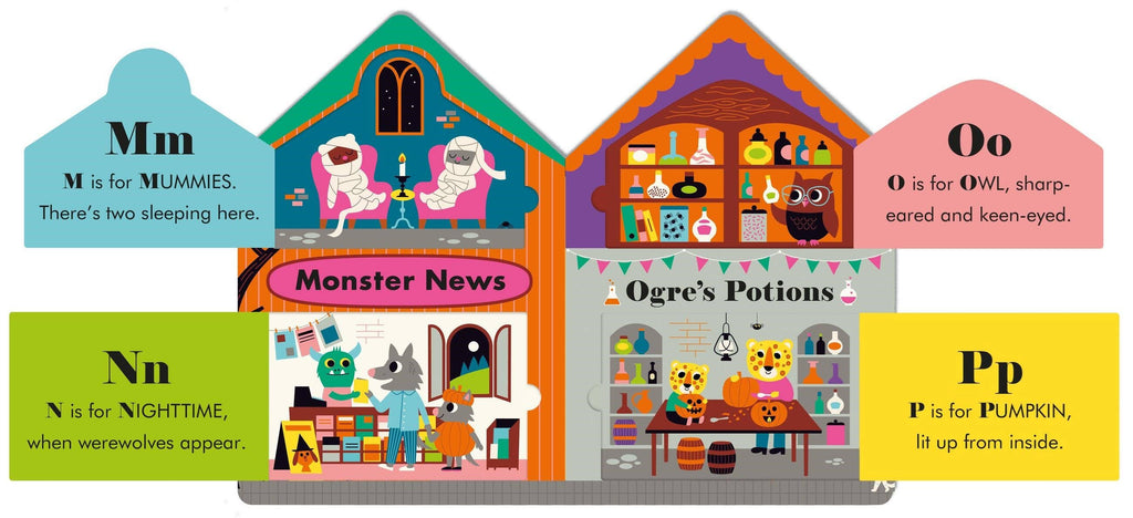 Halloween Street: A Fold-Out, Lift-the-Flap ABC Book!: Board Book