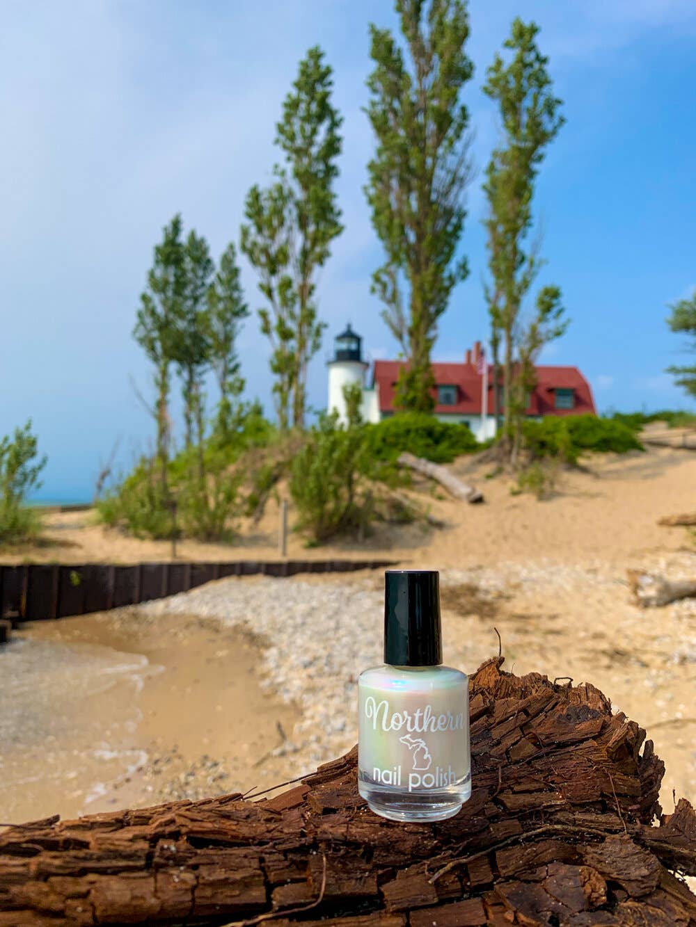 Michigan Lighthouses ~ Nail Polish Vegan Nontoxic  Iridescent