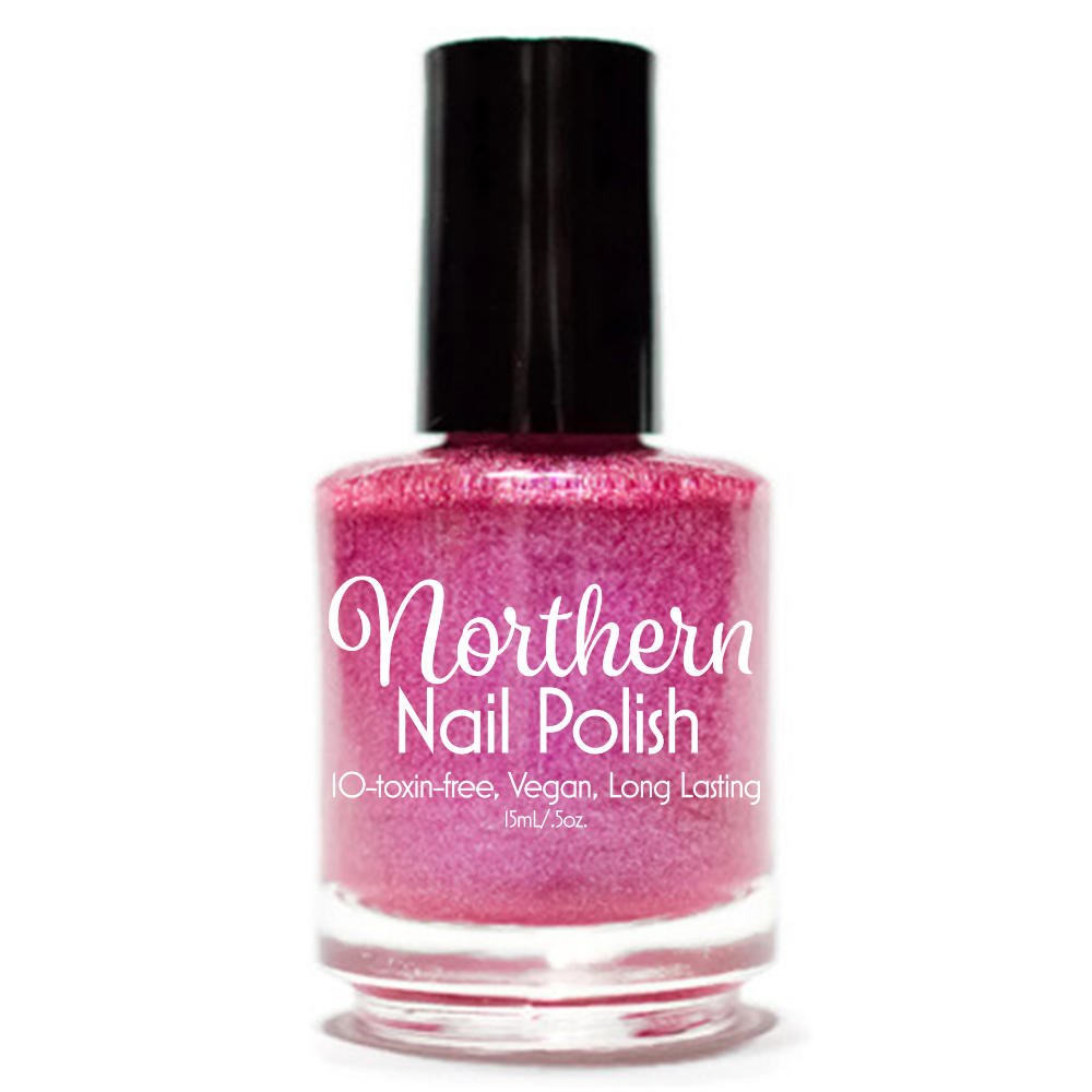 Love ~ Nail Polish Holographic Pink Tox-Free Vegan Eco Beauty