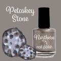 Petoskey Stone ~ Holo Taupe Vegan Nail Polish Eco Michigan