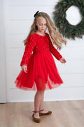 Victoria Red Sequin Fancy Sparkle Tulle Holiday Party Dress: 10/12