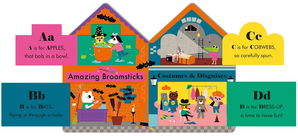 Halloween Street: A Fold-Out, Lift-the-Flap ABC Book!: Board Book