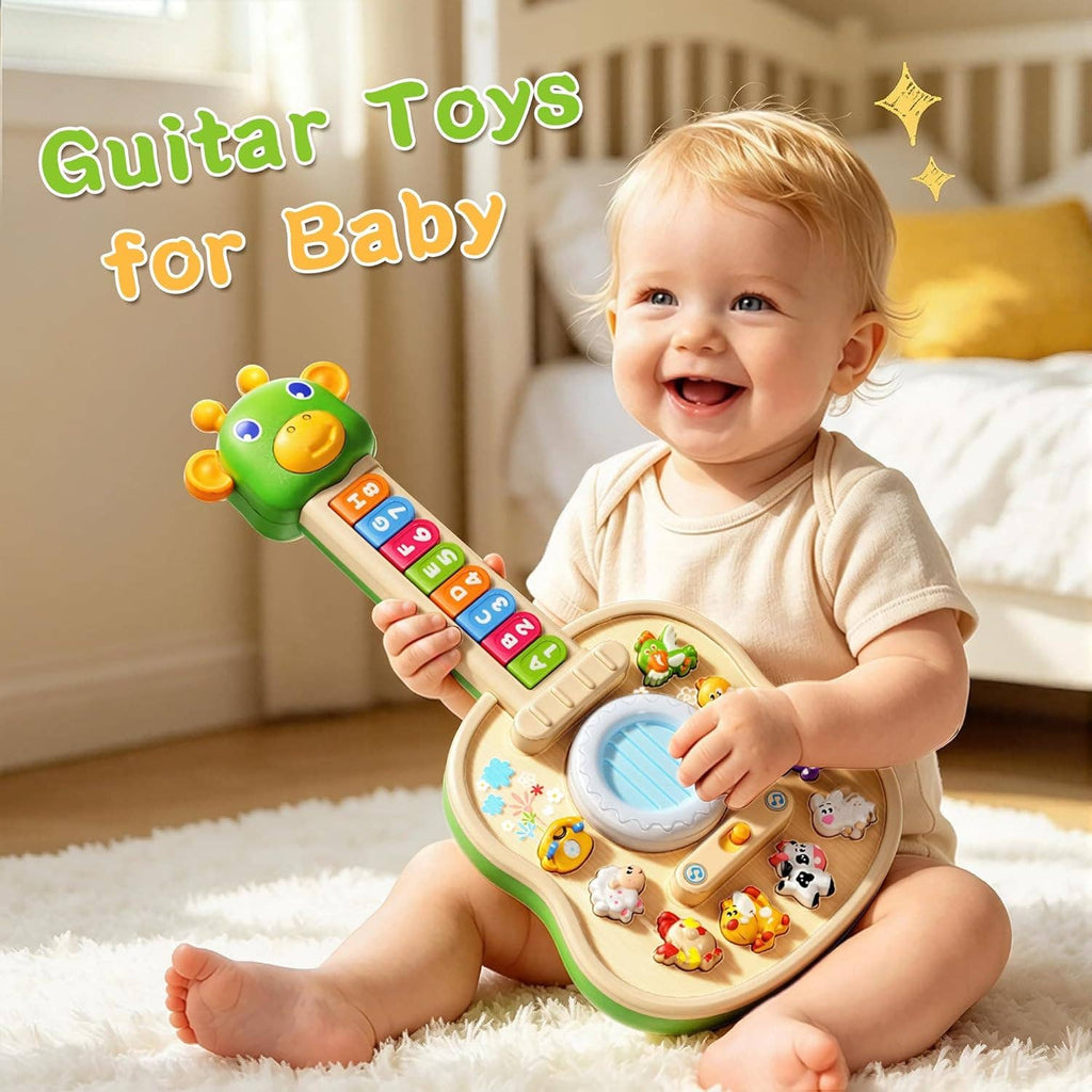 Kids Educational Animal Keyboard Guitar Toy – Multi-Function: 1 Pack