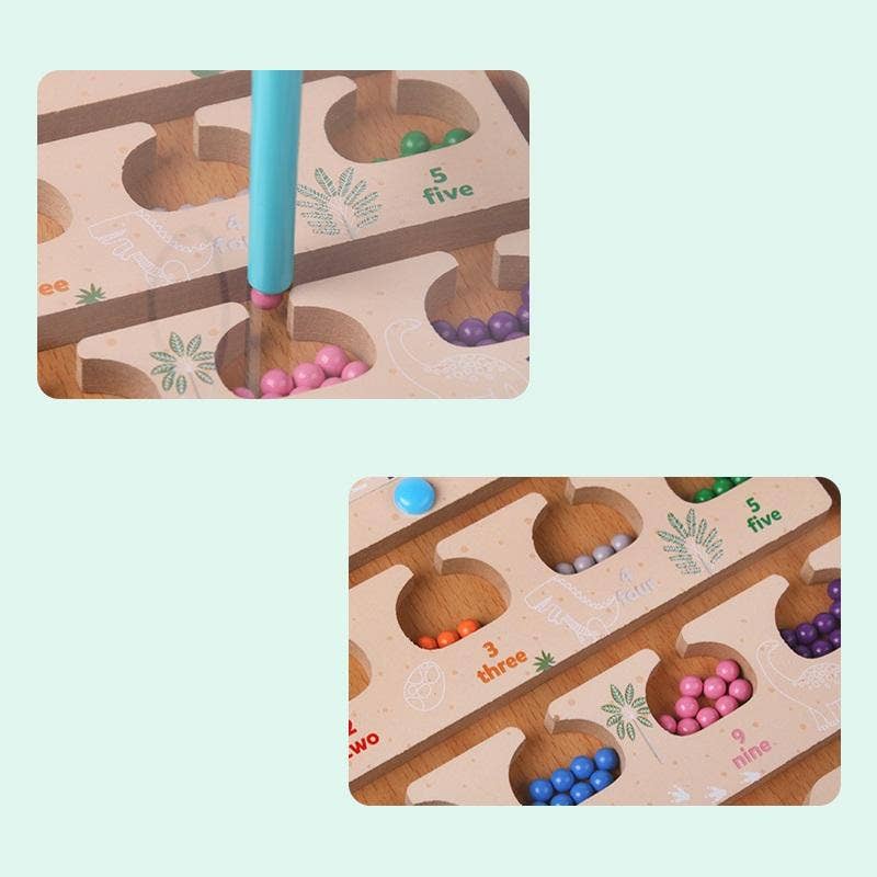 Maze Educational Game Color Number Montessori Education: 1 set