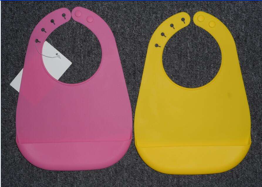 Silicone Bibs for Babies, 2 Sets Baby Feeding Bibs Waterproof Soft Durable Adjustable Bibs - MOQ 10 Pcs: Mix & Match Colors