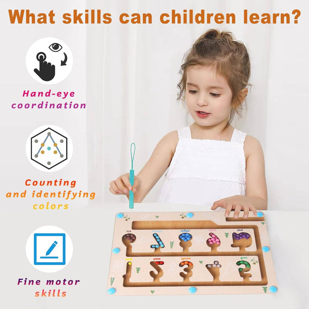 Maze Educational Game Color Number Montessori Education: 1 set