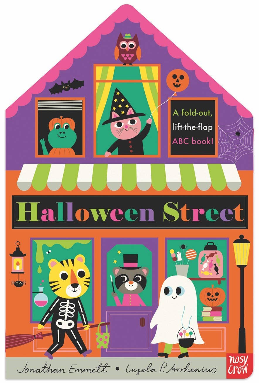 Halloween Street: A Fold-Out, Lift-the-Flap ABC Book!: Board Book