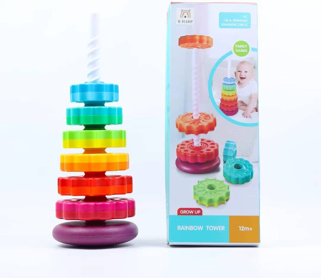 Baby Spinning Stacking Toys for Toddlers Ring Stacker