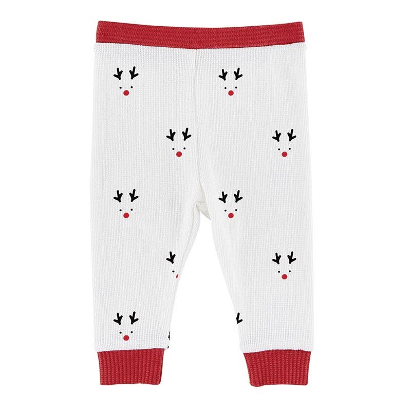 Waffle Knit Two-Piece Pajama Set - Santa's Favorite 6-12 mo