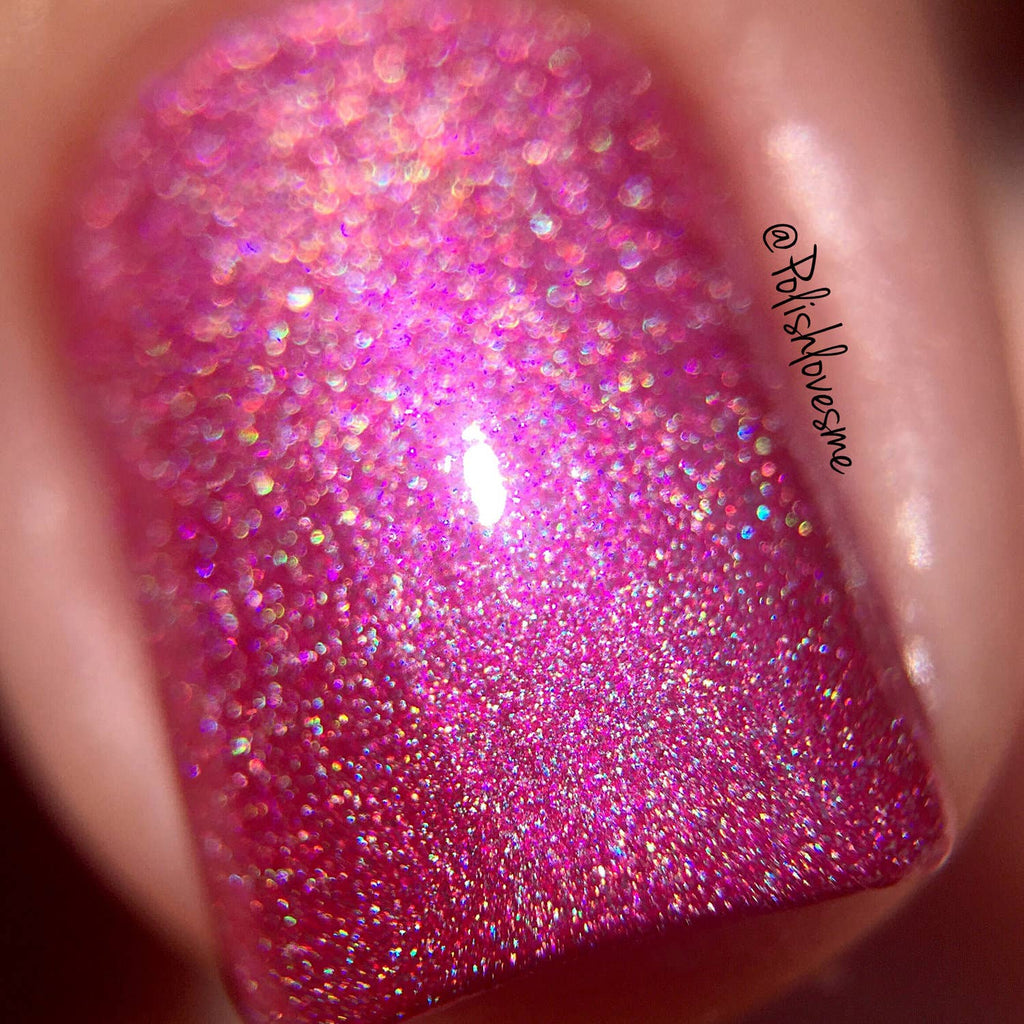 Love ~ Nail Polish Holographic Pink Tox-Free Vegan Eco Beauty