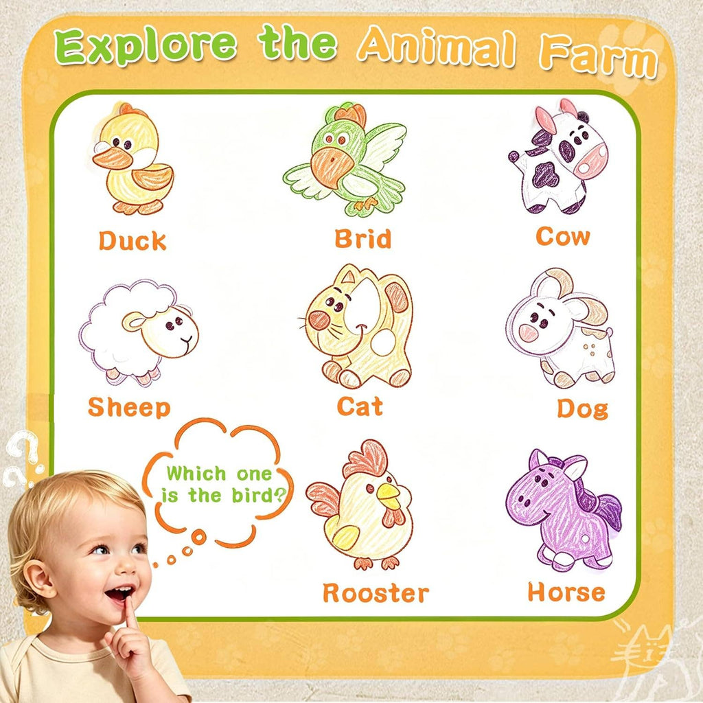 Kids Educational Animal Keyboard Guitar Toy – Multi-Function: 1 Pack