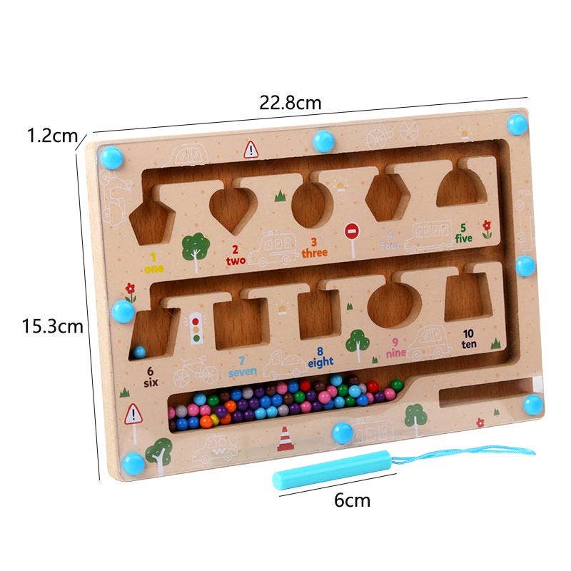 Maze Educational Game Color Number Montessori Education: 1 set