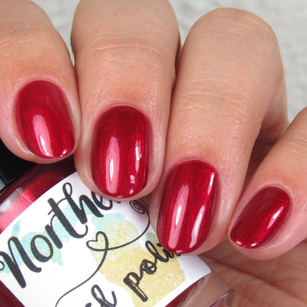 Thimbleberry Jam ~ Nail Polish Ruby Red Toxin Free Vegan Eco