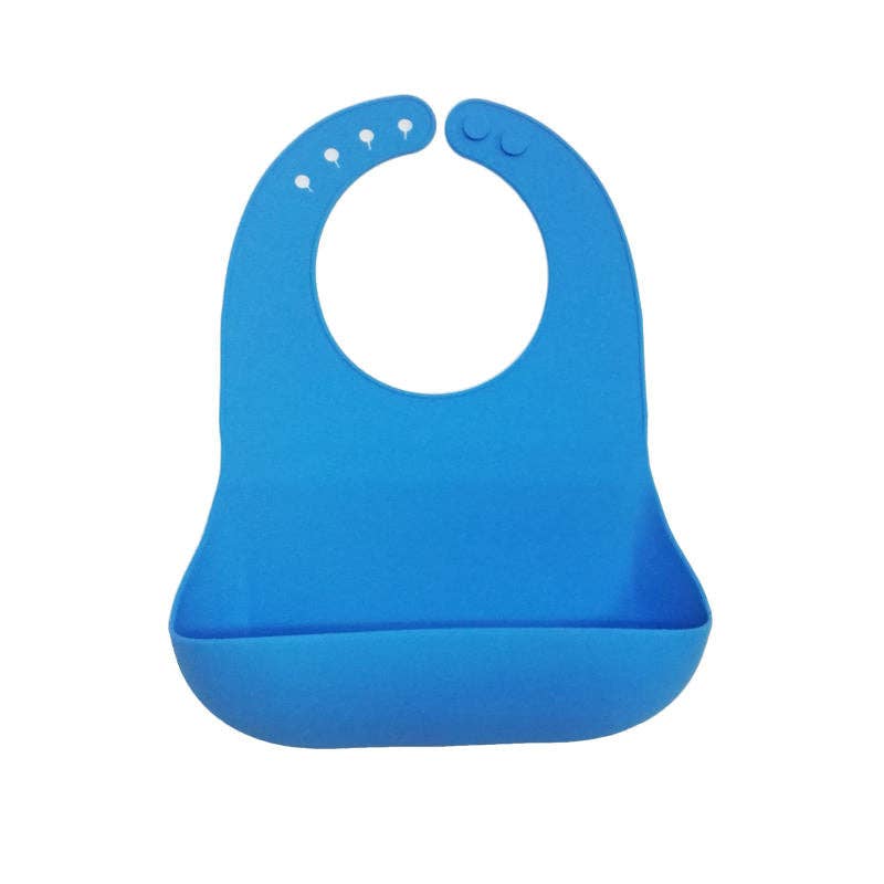 Silicone Bibs for Babies, 2 Sets Baby Feeding Bibs Waterproof Soft Durable Adjustable Bibs - MOQ 10 Pcs: Mix & Match Colors
