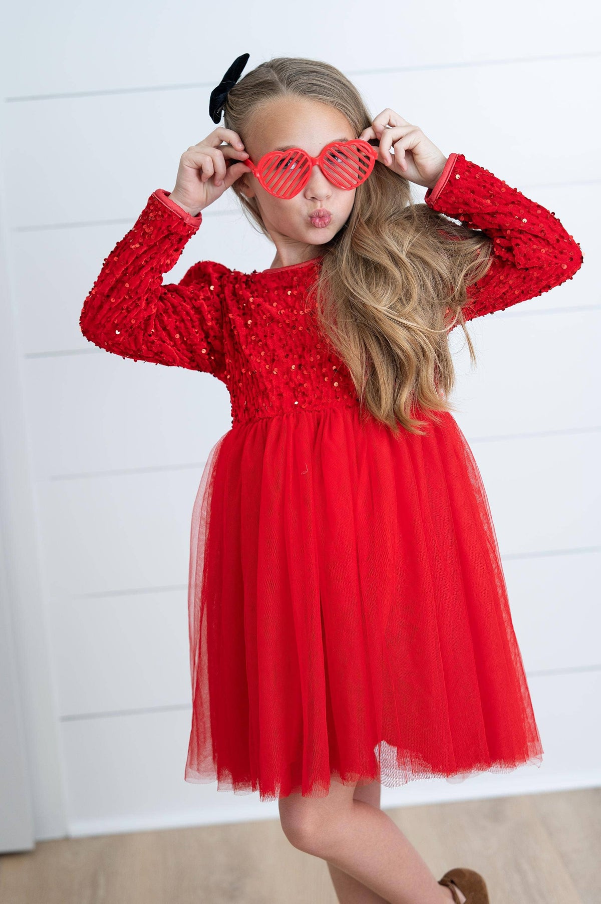 Victoria Red Sequin Fancy Sparkle Tulle Holiday Party Dress: 10/12