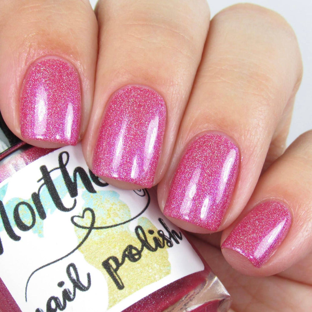 Love ~ Nail Polish Holographic Pink Tox-Free Vegan Eco Beauty