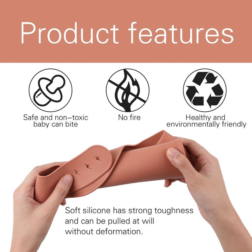 Silicone Bibs for Babies, 2 Sets Baby Feeding Bibs Waterproof Soft Durable Adjustable Bibs - MOQ 10 Pcs: Mix & Match Colors