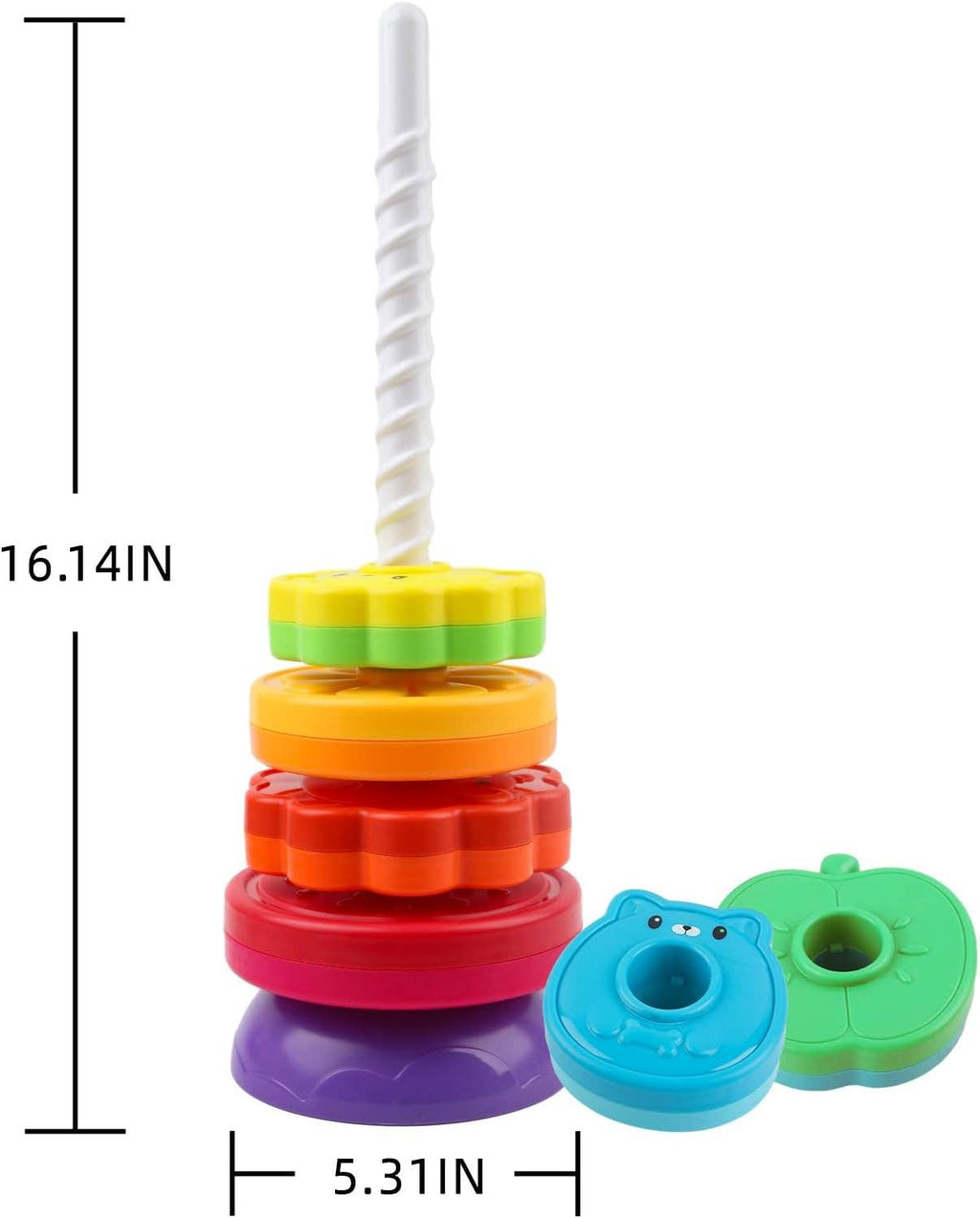 Baby Spinning Stacking Toys for Toddlers Ring Stacker