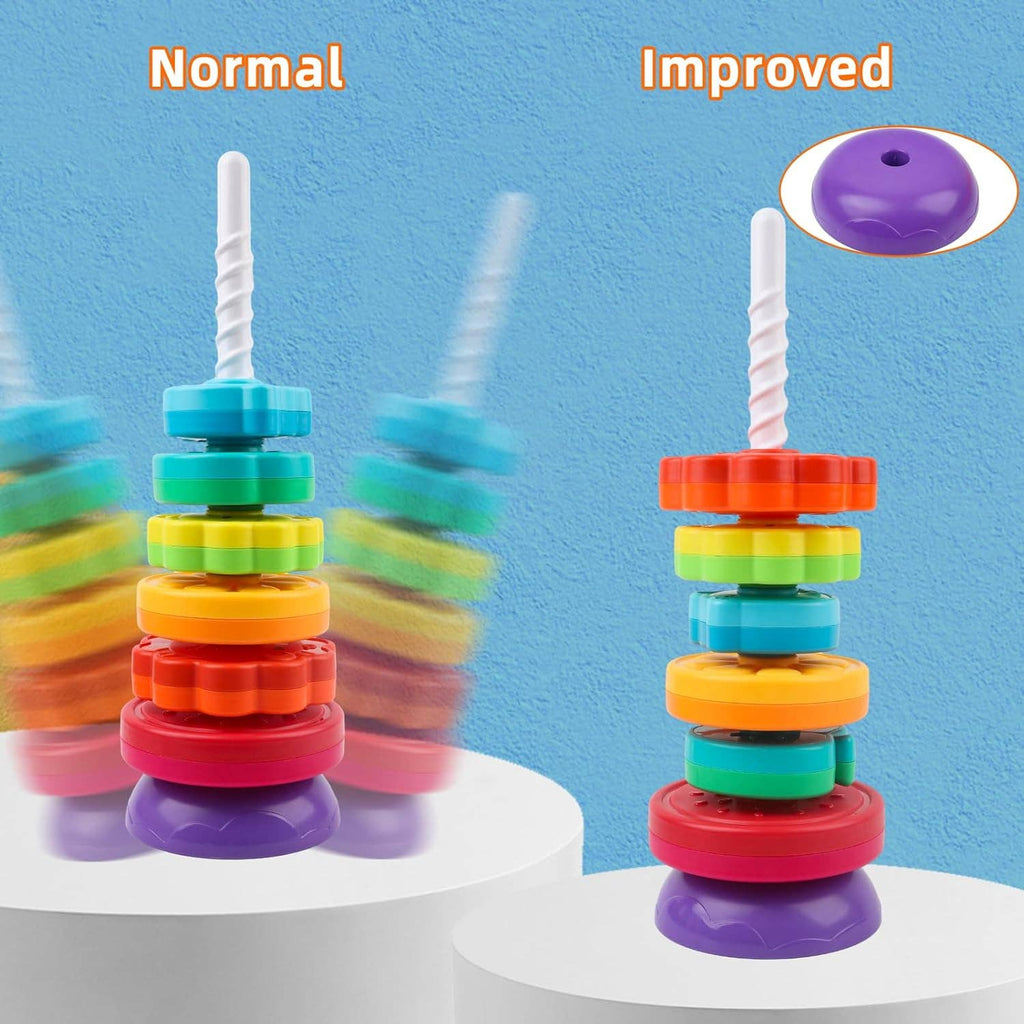 Baby Spinning Stacking Toys for Toddlers Ring Stacker