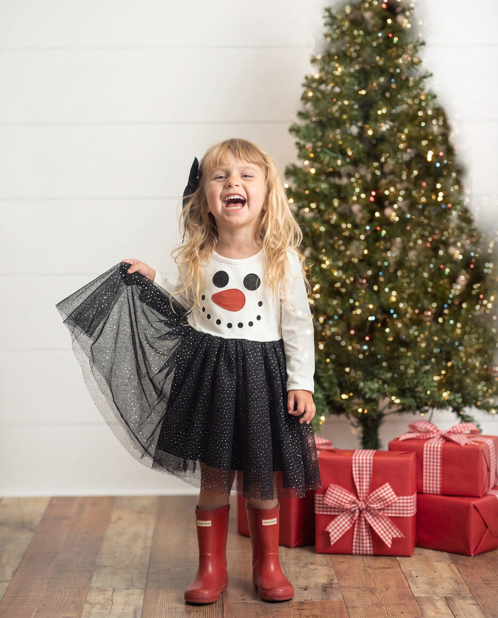 Girls Snowman Sparkle Tulle Holiday Christmas Winter Dress: 2