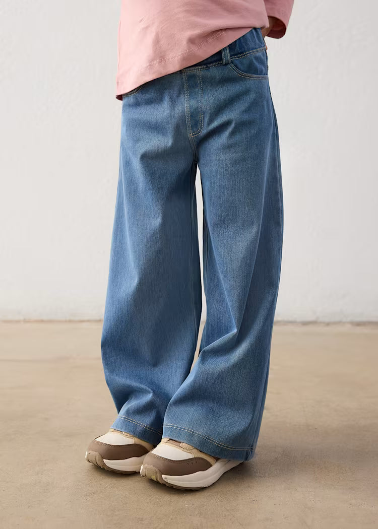 Long Knit Denim Pant #4501