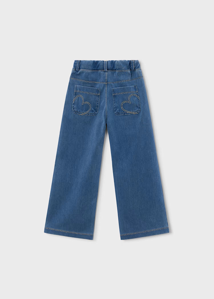Long Knit Denim Pant #4501