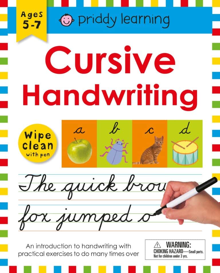 Priddy Cursive Handwriting Wipe Clean
